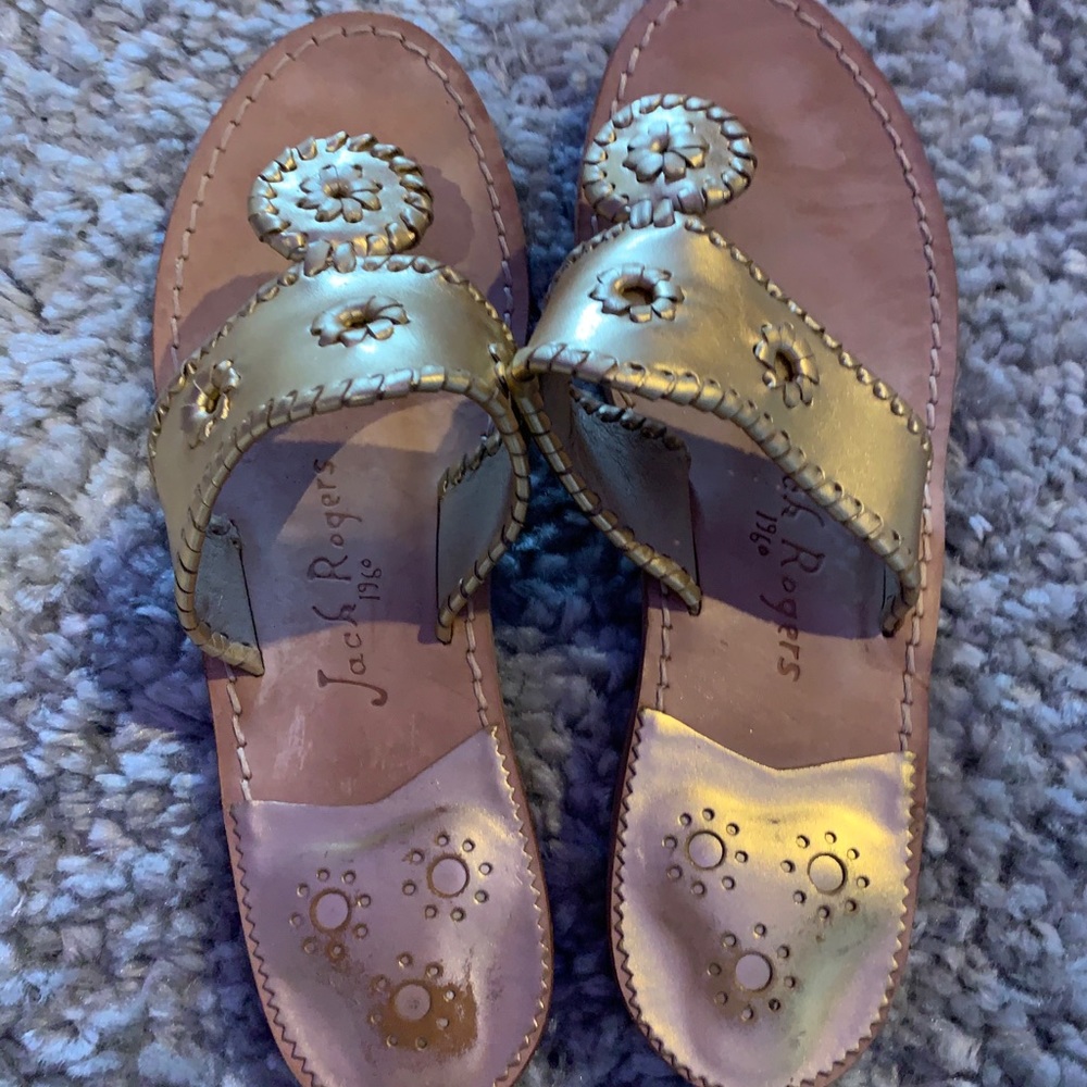 Jack Rogers sandals Gold size 9